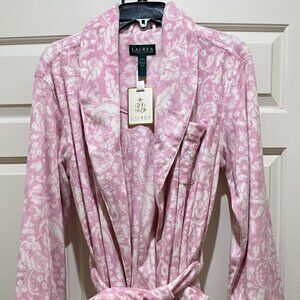 NWT Women's Lauren Ralph Lauren Pink Floral Shawl Sleepwear & Robe